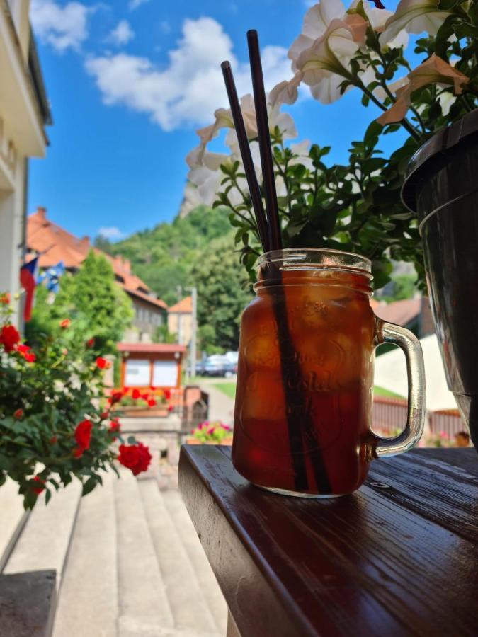 Hotel Obecna Skola Svatý Jan pod Skalou Dış mekan fotoğraf